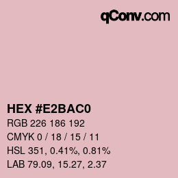 カラーコード: HEX #E2BAC0 | qconv.com