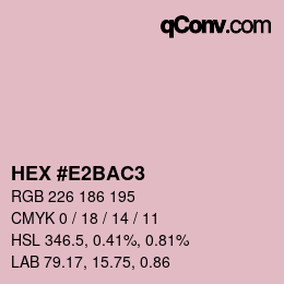 Color code: HEX #E2BAC3 | qconv.com