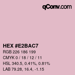 カラーコード: HEX #E2BAC7 | qconv.com