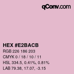 カラーコード: HEX #E2BACB | qconv.com