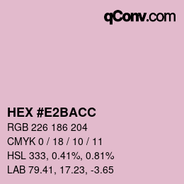 カラーコード: HEX #E2BACC | qconv.com