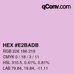 カラーコード: HEX #E2BADB | qconv.com