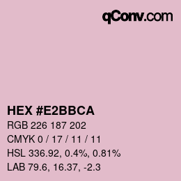 カラーコード: HEX #E2BBCA | qconv.com