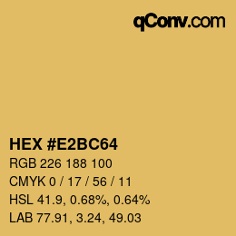 カラーコード: HEX #E2BC64 | qconv.com