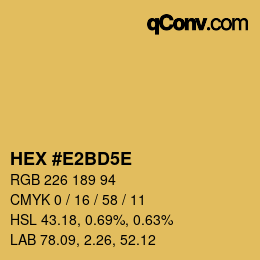 Color code: HEX #E2BD5E | qconv.com