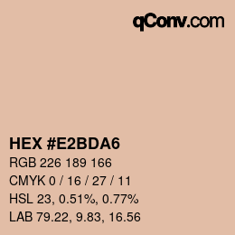 カラーコード: HEX #E2BDA6 | qconv.com