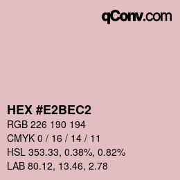 カラーコード: HEX #E2BEC2 | qconv.com