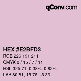 Color code: HEX #E2BFD3 | qconv.com