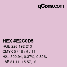 Código de color: HEX #E2C0D5 | qconv.com