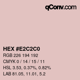 Color code: HEX #E2C2C0 | qconv.com