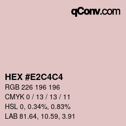 Code couleur: HEX #E2C4C4 | qconv.com