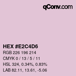 Color code: HEX #E2C4D6 | qconv.com