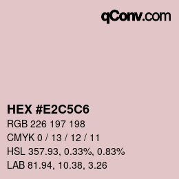 Color code: HEX #E2C5C6 | qconv.com
