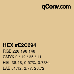 Color code: HEX #E2C694 | qconv.com