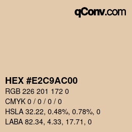 Color code: HEX #E2C9AC00 | qconv.com