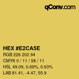 Code couleur: HEX #E2CA5E | qconv.com