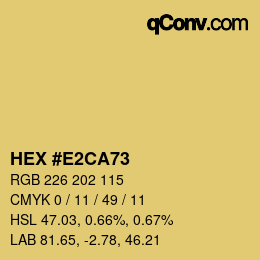颜色代码: HEX #E2CA73 | qconv.com