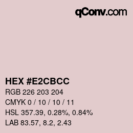 Farbcode: HEX #E2CBCC | qconv.com