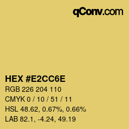 Color code: HEX #E2CC6E | qconv.com