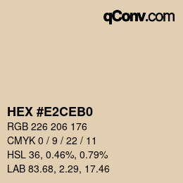 Color code: HEX #E2CEB0 | qconv.com