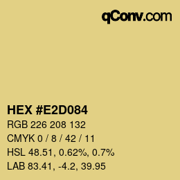 Color code: HEX #E2D084 | qconv.com