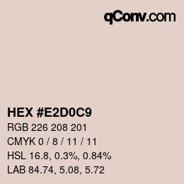 Color code: HEX #E2D0C9 | qconv.com