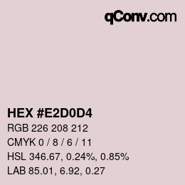 颜色代码: HEX #E2D0D4 | qconv.com