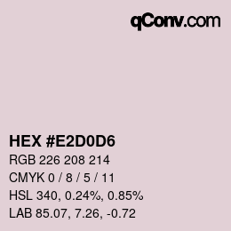 カラーコード: HEX #E2D0D6 | qconv.com
