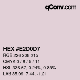 カラーコード: HEX #E2D0D7 | qconv.com