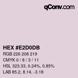 Color code: HEX #E2D0DB | qconv.com