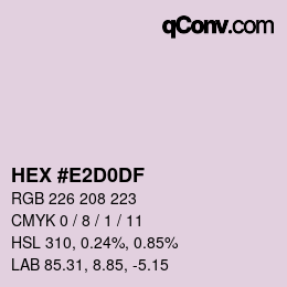カラーコード: HEX #E2D0DF | qconv.com