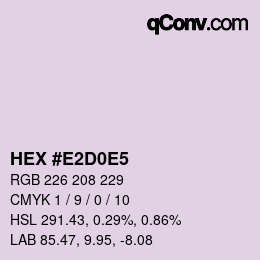 カラーコード: HEX #E2D0E5 | qconv.com