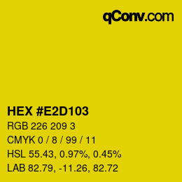 カラーコード: HEX #E2D103 | qconv.com