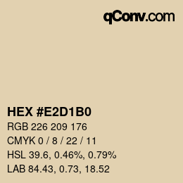 Color code: HEX #E2D1B0 | qconv.com