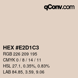 Color code: HEX #E2D1C3 | qconv.com