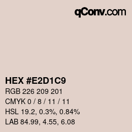 Color code: HEX #E2D1C9 | qconv.com