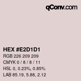 Color code: HEX #E2D1D1 | qconv.com