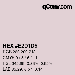 颜色代码: HEX #E2D1D5 | qconv.com