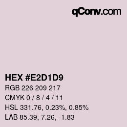 颜色代码: HEX #E2D1D9 | qconv.com