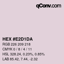 颜色代码: HEX #E2D1DA | qconv.com