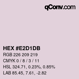 颜色代码: HEX #E2D1DB | qconv.com