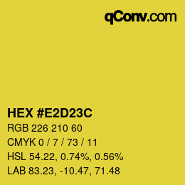 颜色代码: HEX #E2D23C | qconv.com