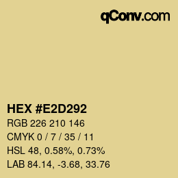 Color code: HEX #E2D292 | qconv.com