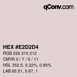 Color code: HEX #E2D2D4 | qconv.com
