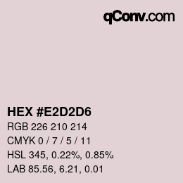 Color code: HEX #E2D2D6 | qconv.com