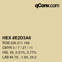 Color code: HEX #E2D3A6 | qconv.com