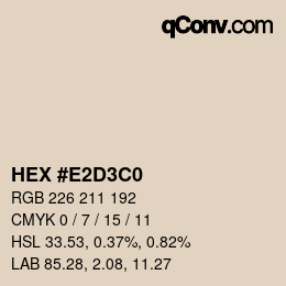 カラーコード: HEX #E2D3C0 | qconv.com