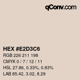 Color code: HEX #E2D3C6 | qconv.com