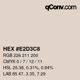 颜色代码: HEX #E2D3C8 | qconv.com