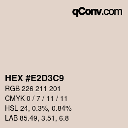 カラーコード: HEX #E2D3C9 | qconv.com